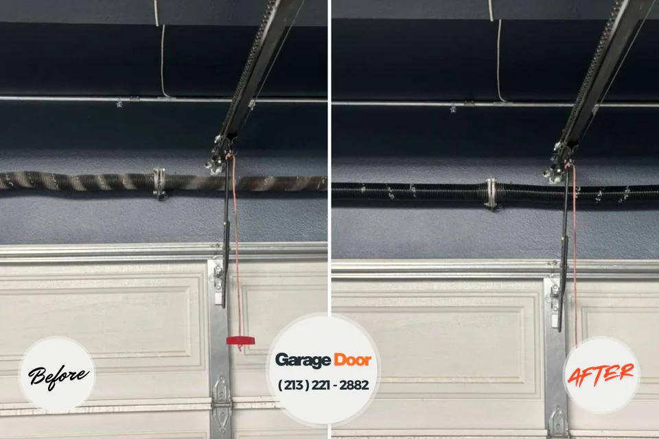 Before and after: garage door repair Loyalton, CA